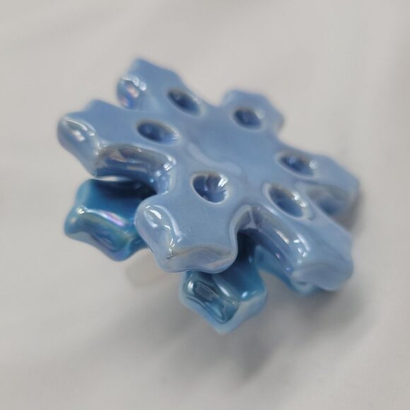 Nora Fleming "No Two Alike!" Mini Snowflake A106 Decoration Blue Ceramic Accent - Picture 7 of 9